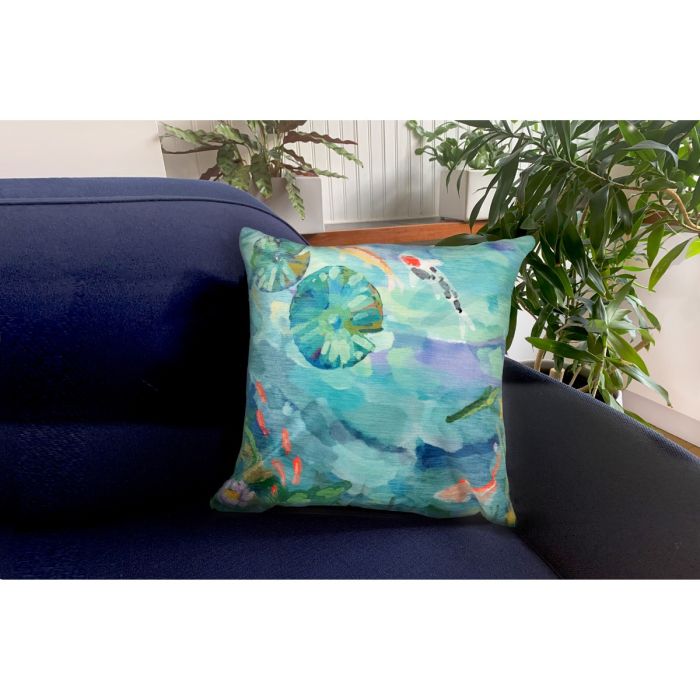 seafoam outdoor pillow