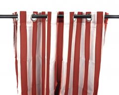 54" x 84" Pompeii Red Stripe Curtain Panel