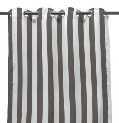 54" x 84" Gray Stripe Curtain Panel