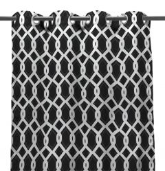 54" x 84" Cayo Black Curtain Panel