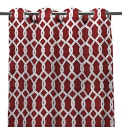 54" x 84" Cayo Pompeii Red Curtain Panel