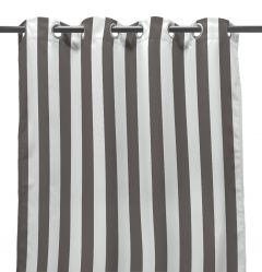 54" x 96" Gray Stripe Curtain Panel