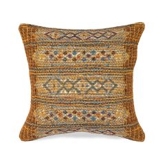 Liora Manne Marina Tribal Stripe Indoor/ Outdoor Pillow Gold