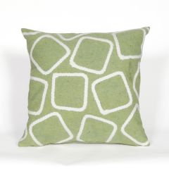 Liora Manne Visions I Squares Indoor/Outdoor Pillow Lime