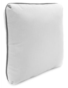 Tucked Corner Outdoor Throw Pillow with Contrasting Fabric Welt