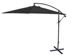 9.5' Black Solid Offset Cantilever Patio Umbrella