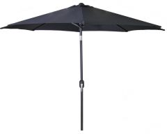 9' Steel Market Umbrella Black