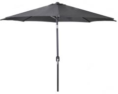 9' Steel Market Umbrella Grey
