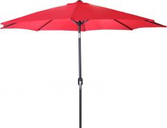 9' Solid Octagonal Steel Patio Umbrella Red