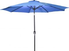 9' Solid Octagonal Steel Patio Umbrella Royal Blue