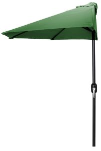 9' Solid Half Patio Umbrella Green