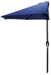 9' Solid Half Patio Umbrella Navy