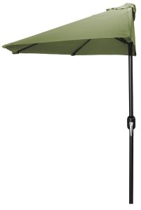 9' Solid Half Patio Umbrella Olive