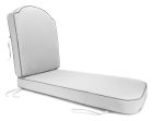 Athena Chaise Cushion w/ Contrasting Fabric Welt And Ties