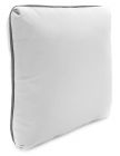 Tucked Corner Toss Pillow with Contrasting Fabric Welt